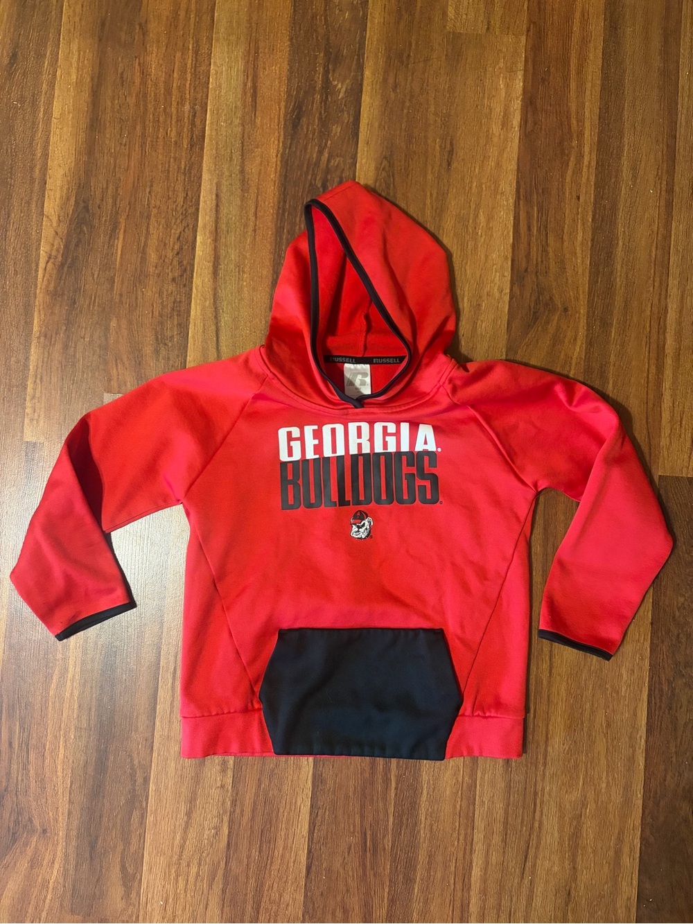Russell Athletic Red and Black Georgia Bulldogs Kids Hoodie Sweatshirt